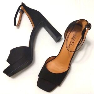 Wild Pair Black Suede Sandals 11M NWB